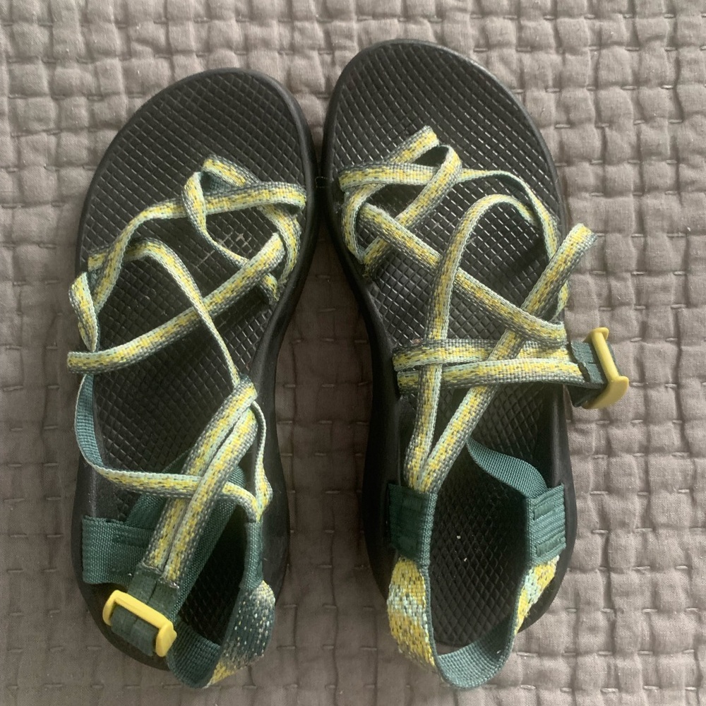 Chaco Sandals cute green and yellow design